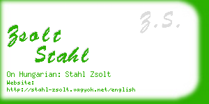 zsolt stahl business card